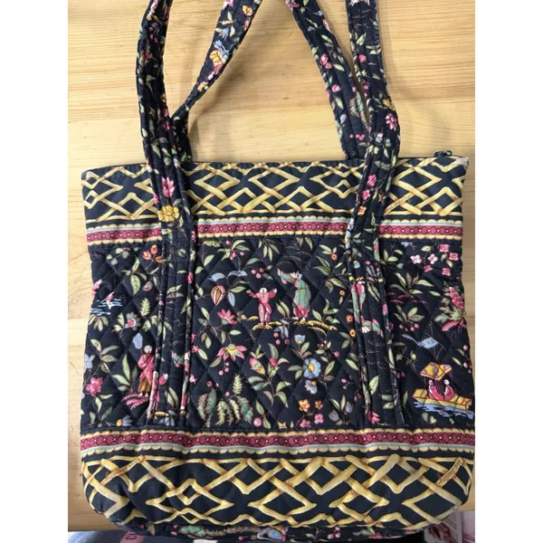 Vera Bradley Ming Oriental‎ Pattern Double Handle Tote shoulder Bag Medium - Image 5