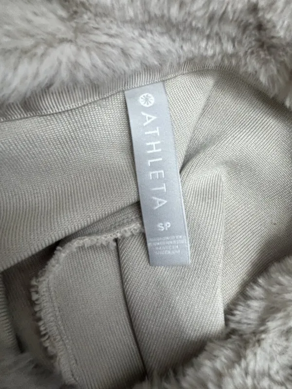 Athleta Triumph Hoodie Dress Women Small Beige Pockets Athleisure Hooded - Image 3