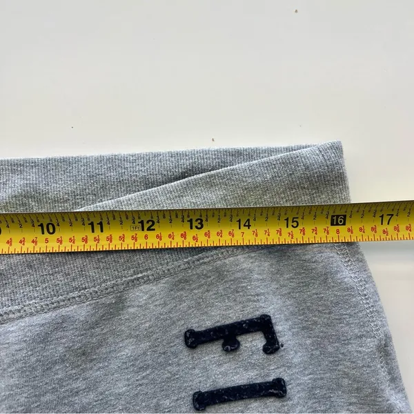 Abercrombie & Fitch Gray straight Sweatpants Logo spell out NY Y2k L - Image 4