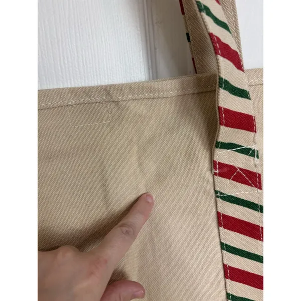 NWT Walt Disney World Christmas Holiday Canvas Tote Bag Red Green - Image 8