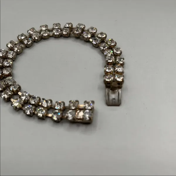 Vintage 1960s Rhinestone Bracelet - Image 3