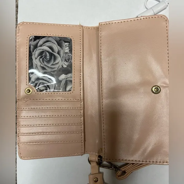 Pink Faux Leather Wristlet - Image 2