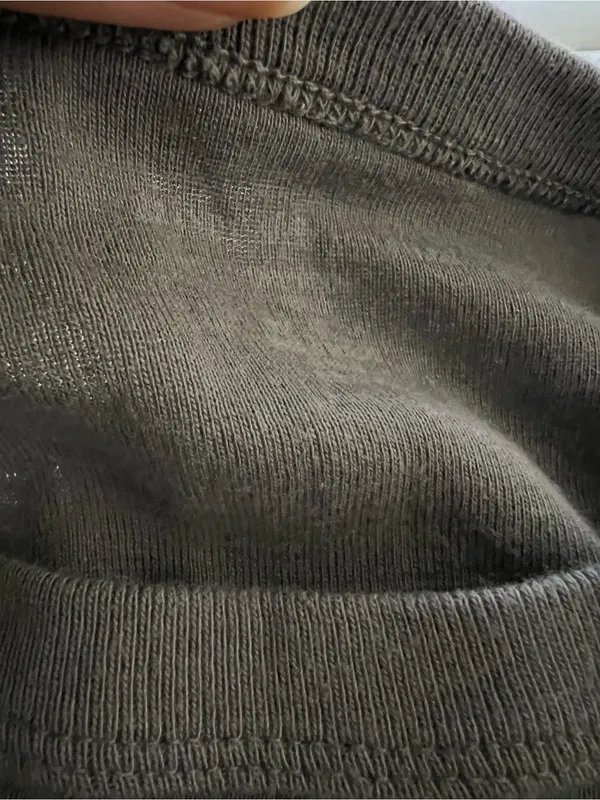 Brandy Melville Classic Crewneck Short Sleeve Top - Gray - Image 4
