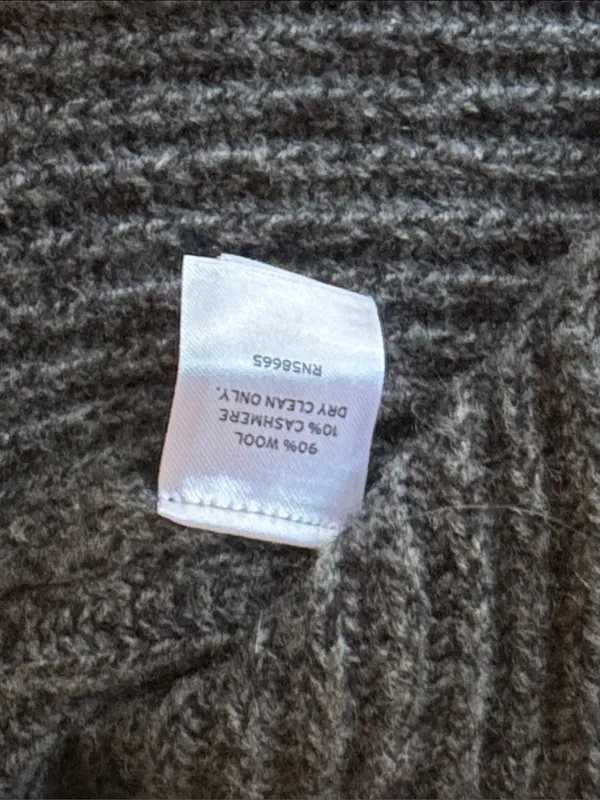 Nordstrom Dark Gray Ribbed Button-Front CardiganSz: S - Image 9