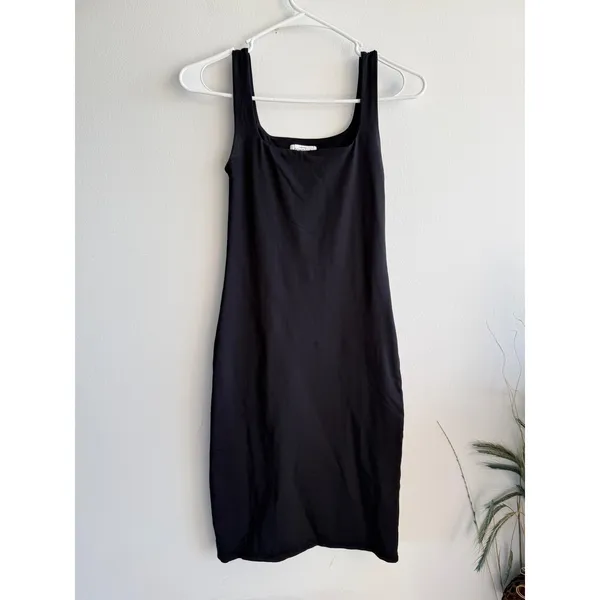 Babaton Contour Squareneck Mini Dress Black XS Sleeveless‎ Bodycon Aritzia - Image 2