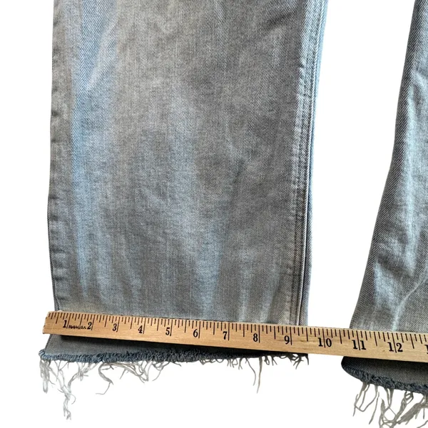 Old Navy Higher High-Rise Flare Jeans Light‎ Wash Raw Hem Cotton Stretch 18 Y2K - Image 9