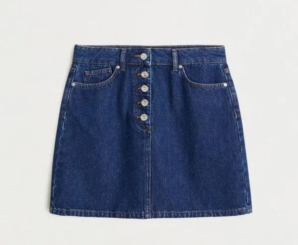 Mango Button denim miniskirt - Image 3