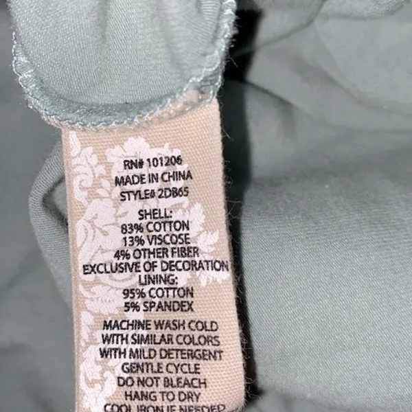 Soft Surroundings green cotton night slip side medium - Image 4