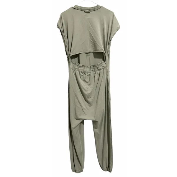 Free People Algues Marines Short Sleeve Hot Shot V-Neck Cut-Out‎ Back Jumpsuit S - Image 2