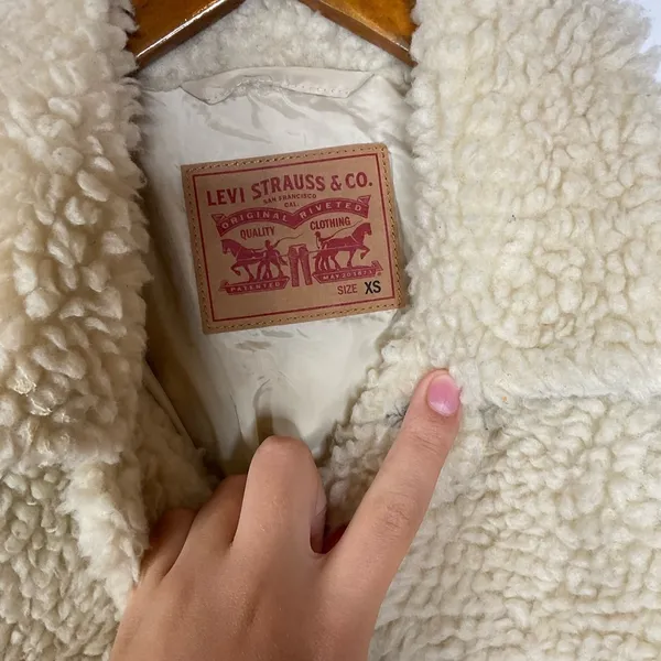 Levi’s Ex-Boyfriend Sherpa Trucker‎ Jacket Size Xsmall - Image 4