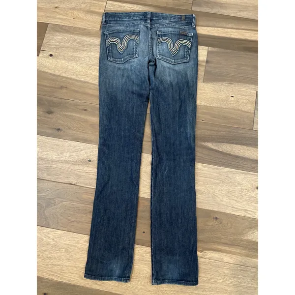 7 For All Mankind The Kate Straight‑Leg Jeans Size Dark Wash Made in USA - Image 10