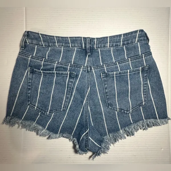 PacSun L.A. Womens Window Pane High Rise‎ Distressed Festival Shorts Size 28 - Image 3
