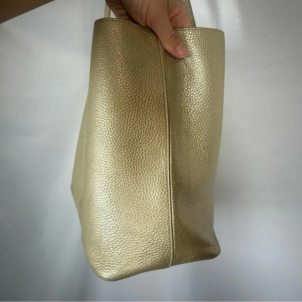 Tory Burch | NWOT Metallic Perry Leather Tote Golden Large Purse Shoulder Bag - Image 14