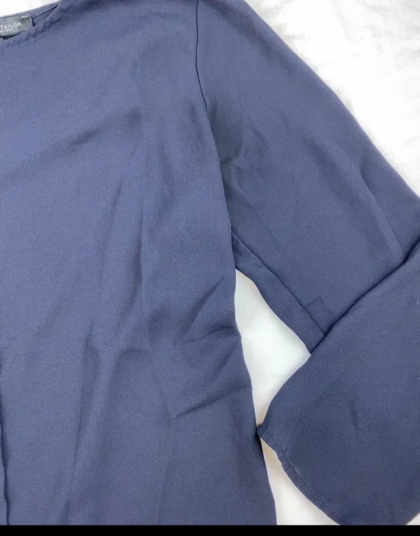 Long Sleeve Blouse Blue - Image 4