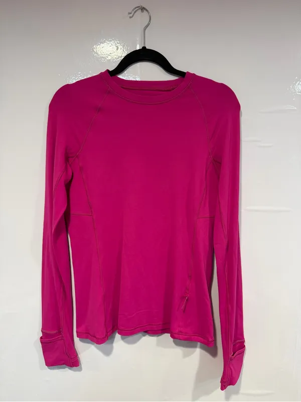 Pink Lululemon Runderul long sleeve‎ flowy - Image 2
