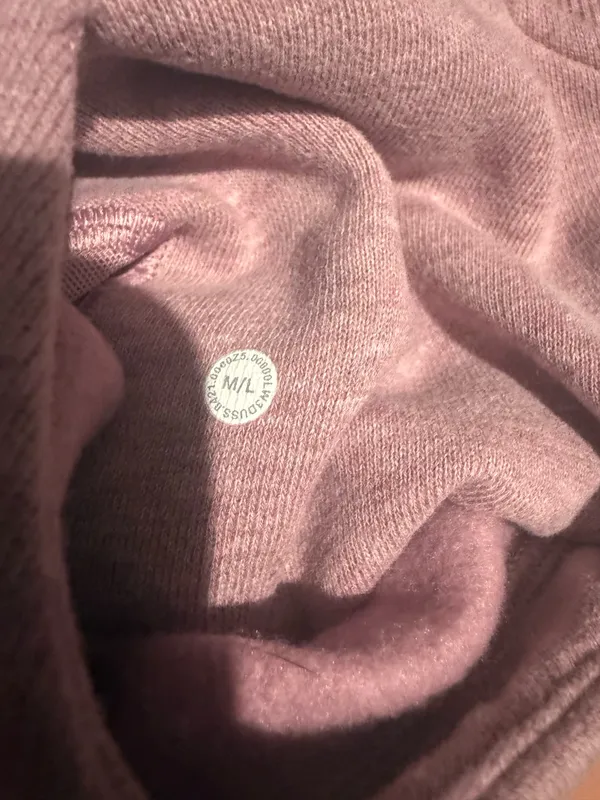 Lululemon scuba Half-Zip Hoodie Pullover heather pink M/L - Image 4