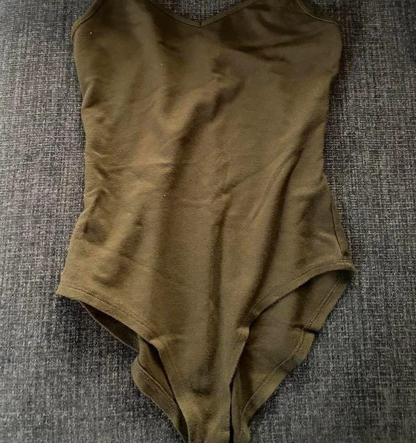 Forever 21 Olive green adjustable cotton bodysuit - Image 3