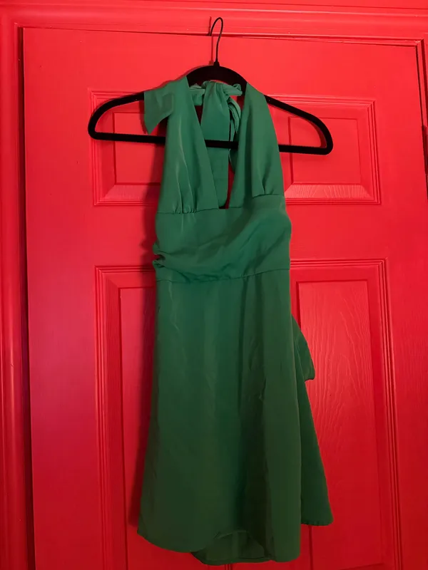 Halter top mini dress Green - Image 2
