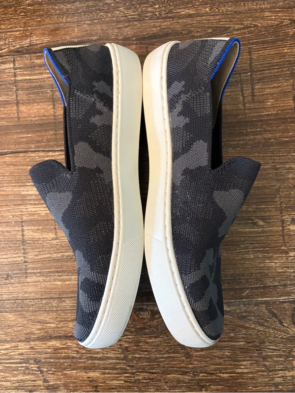 Rothy's The Original Slip On Sneaker‎ Womens 8.5 Blue Gray Camo Knit - Image 5