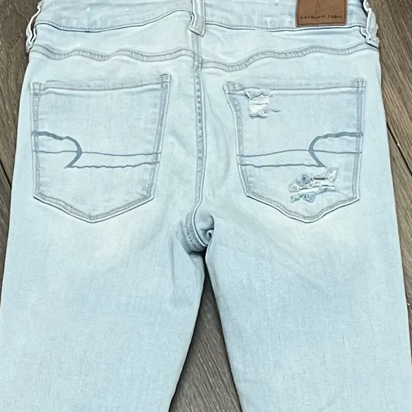 American Eagle Light Wash Next Level Stretch Curvy Super Hi Rise Jegging Jean 2 - Image 8