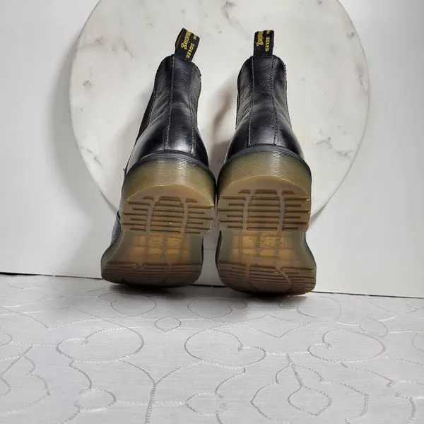Dr. Martens Nappa Chelsea Boots Womens 7 Mens 6 Black Leather Pull On Airwair - Image 14