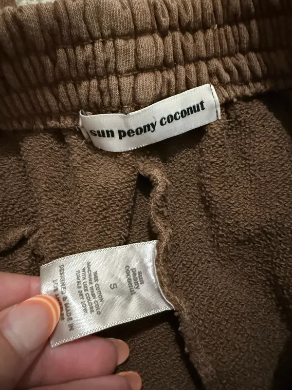 Sun Peony Coconut Sweatpants Brown - Image 5