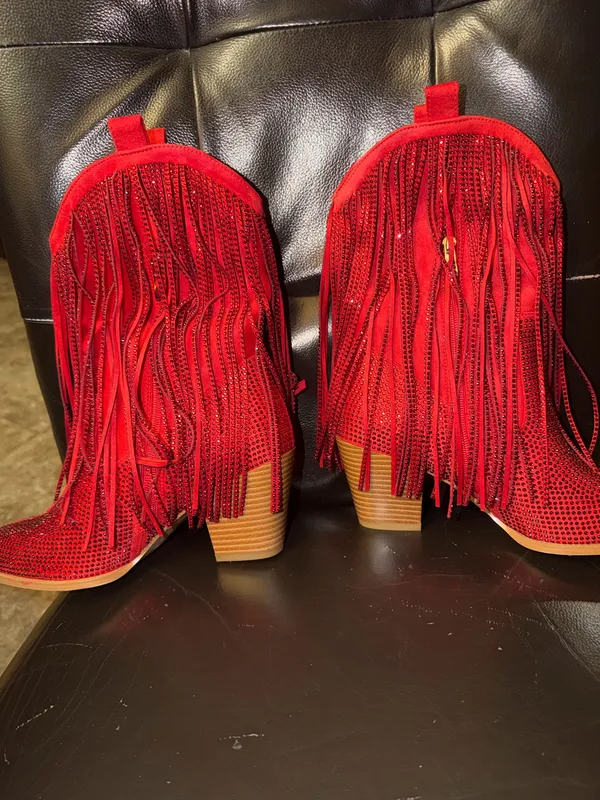 Boots Red Size 9 - Image 2