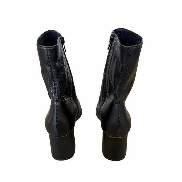 Free‎ People Wisteria Cap Bootie Size 10 Black Block Heel Supple Leather NEW - Image 6