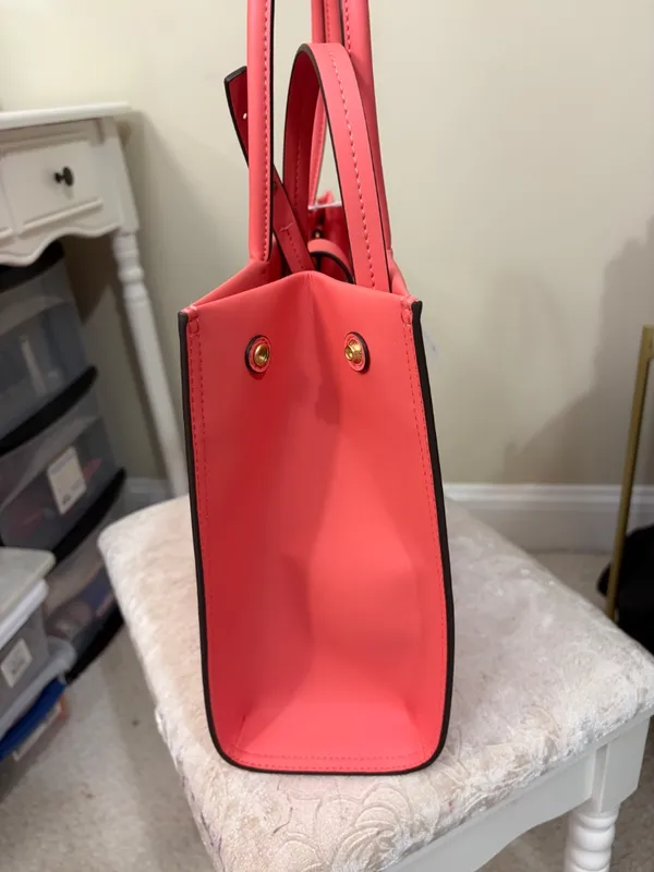 NWT Tory Burch Ella Small Tote in Coral Crush - Image 8