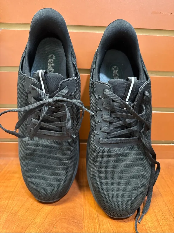 OnToFeet Black Knit Walking Sneakers | Lightweight Comfort Shoes - Image 2