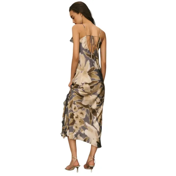 NWT By Anthropologie‎ Sleeveless Ruffled Maxi Dress Sz M - Image 2