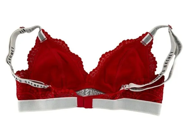 VICTORIA'S SECRET Red Lace Bralette Size Small Bra - Image 3