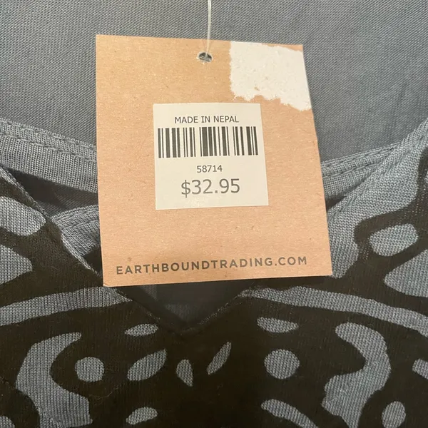 EARTHBOUND Blue and Olive Tunic Top - Image 5