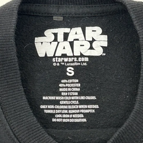 Star Wars Rebel Galaxy Graphic Logo Black Pullover Crewneck Sweatshirt Adult S - Image 5
