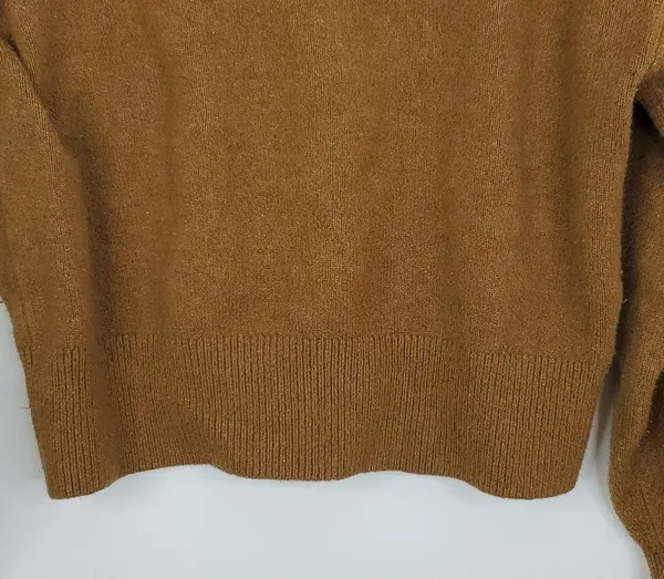 Cropped Sweater Long Sleeve Mock Neck Wool Blend WOmens XS - Image 3