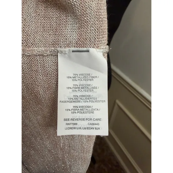 J.Crew Metallic Shimmer Fine Knit Crewneck Pullover Sweater Holiday Sparkle - Image 8
