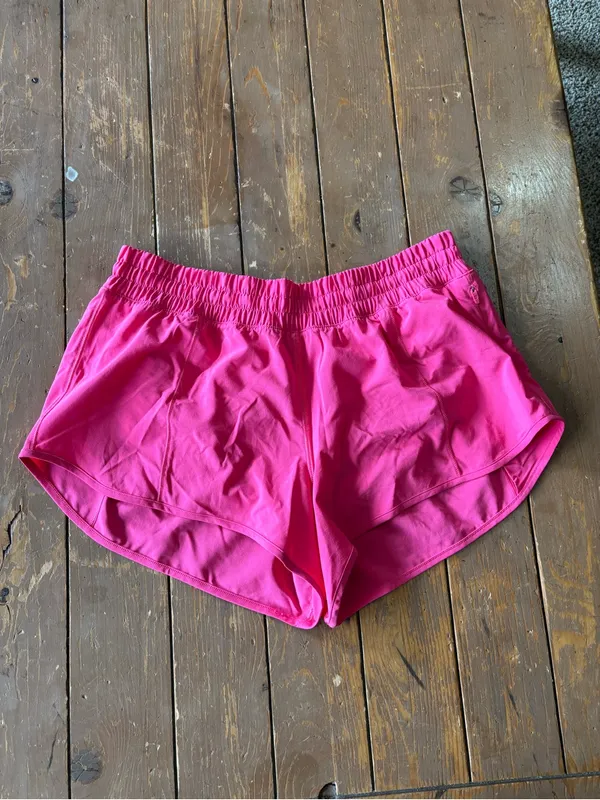 CRZ YOGA Feathery-Fit Hot Pink Athletic Running Shorts - Image 2