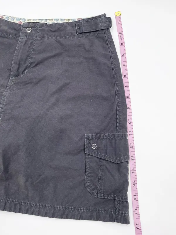 Horny Toad Cargo Skort Size 2 Dark Grey Adjustable Waist Hiking Gorpcore Y2K - Image 9