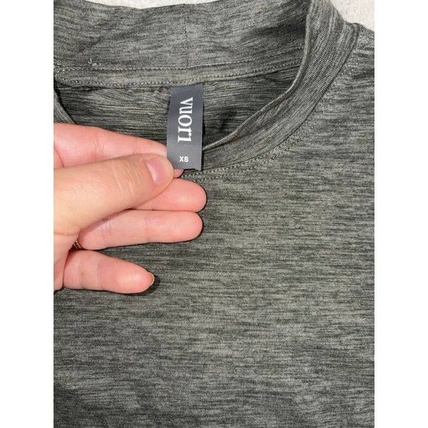 vuori womens long sleeve crop lux‎ tee dusty pine heather Xs - Image 2