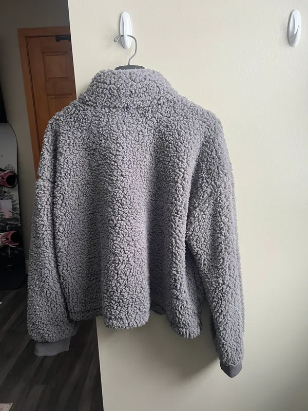 Thread&Supply Cropped Fleece Half Zip Sweater - Image 4