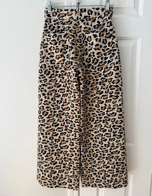 Anthropologie Maeve The Ettie Knit High-Rise Crop Wide-Leg Pants, Size 25 - Image 10