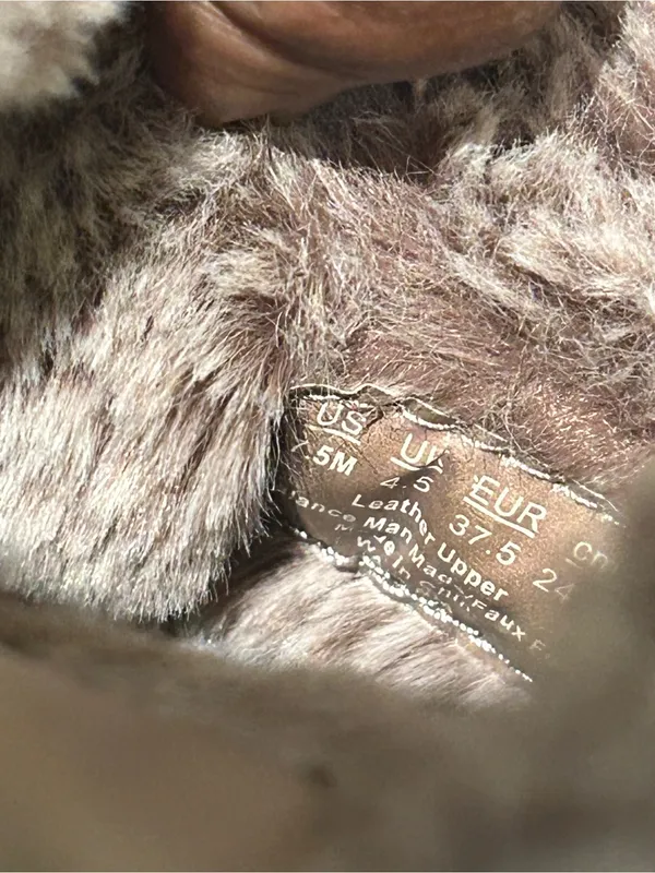 Franco Sarto Taupe Faux-Fur Trim Slip-On Clogs - Image 5