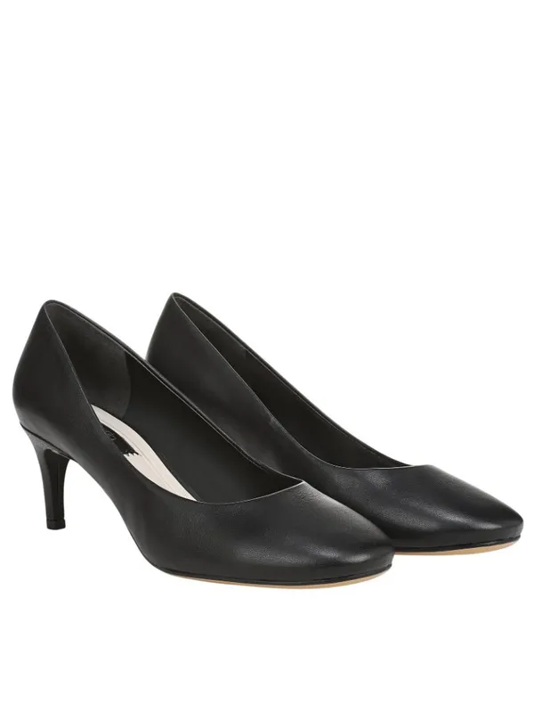 NWT Franco Sarto Womens Kamari Pump Low Heel J8421L1 Black Leather 7.5M - Image 7