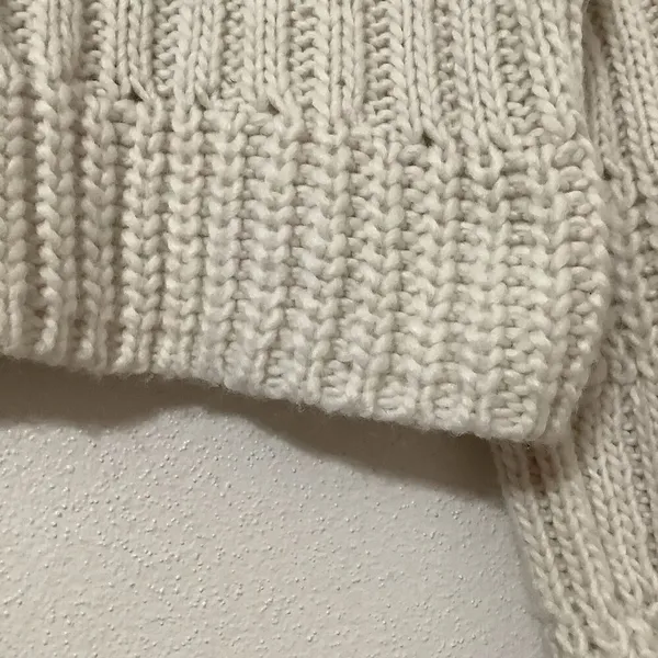 Aeropostale Cottagecore Chunky Knit Cream Oversized Turtleneck Sweater Small - Image 7