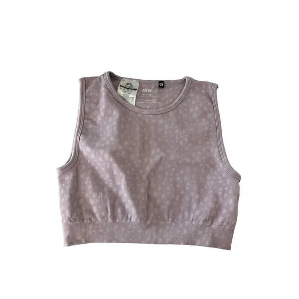 AYBL violet purple workout crop top tank size small - Image 3