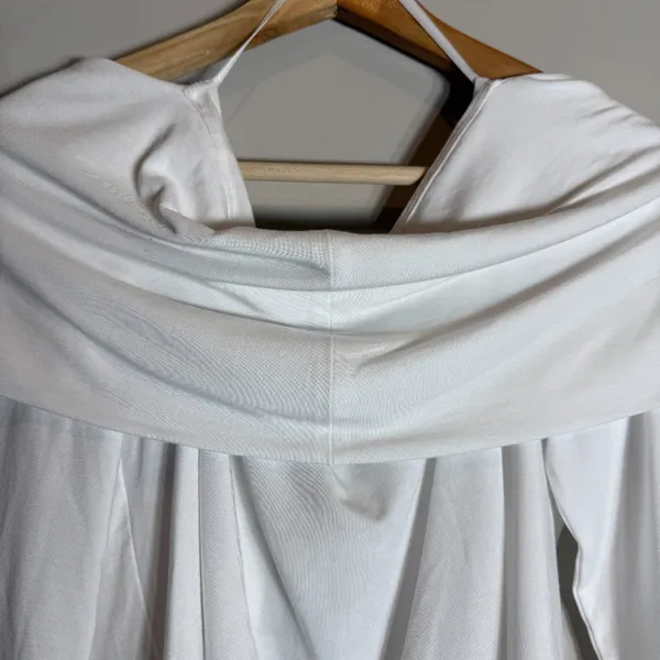 Babaton Aritzia Streamline Top Drapey Jersey Off the Shoulder Women XL White NWT - Image 10