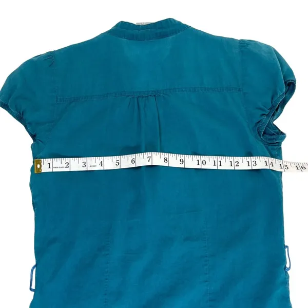 Lots of Love by Speechless Small Blue Cotton Dress/Top Short Sleeve Turquoise - Image 4