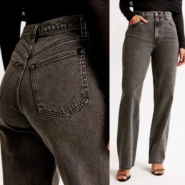 Abercrombie‎ and Fitch The 90s Straight Ultra High Rise Curve Love Size 25 / 0 - Image 3