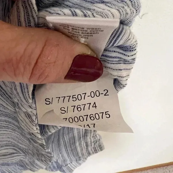 Athleta Button down top lightweight striped button down XL - Image 8