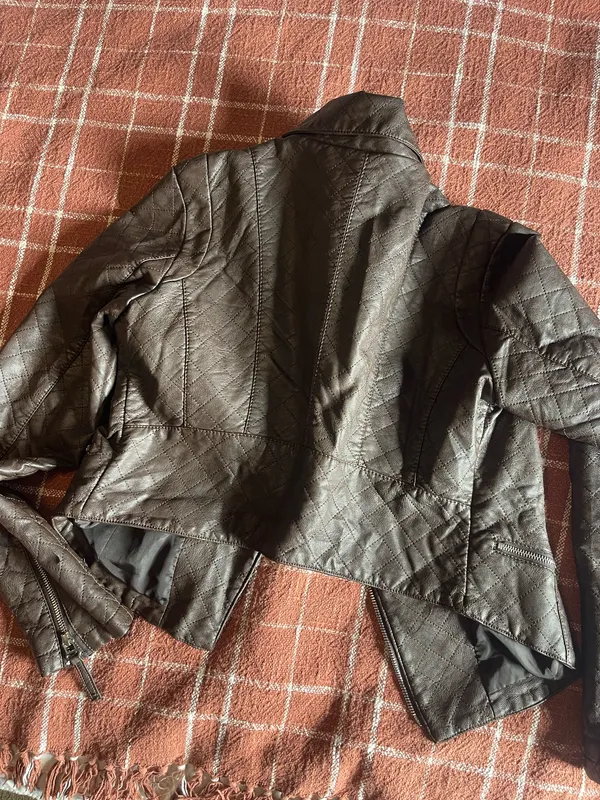 Faux Leather Jacket brown - Image 4